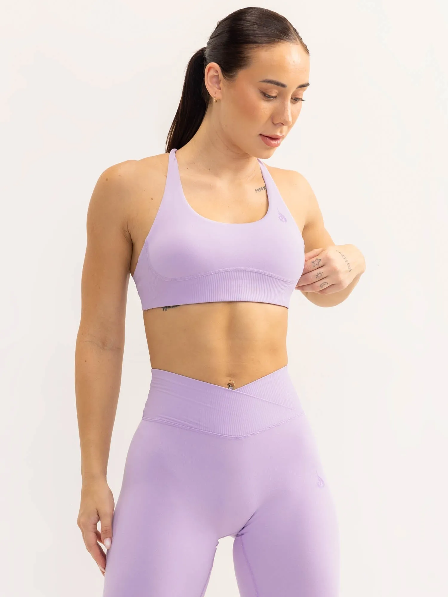 Activate Scoop Neck Sports Bra - Lavender sold by Ryderwear