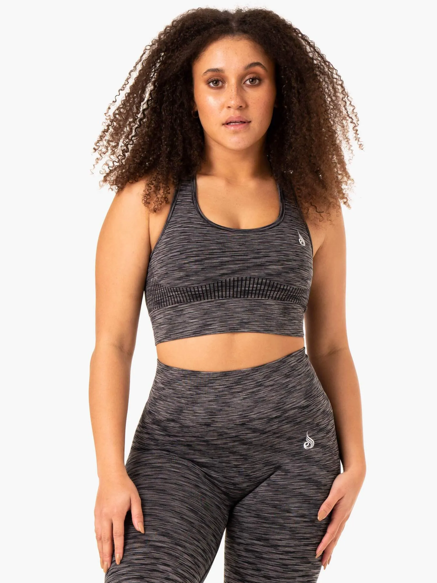 Evolve Seamless Longline Sports Bra - Black sold by Ryderwear