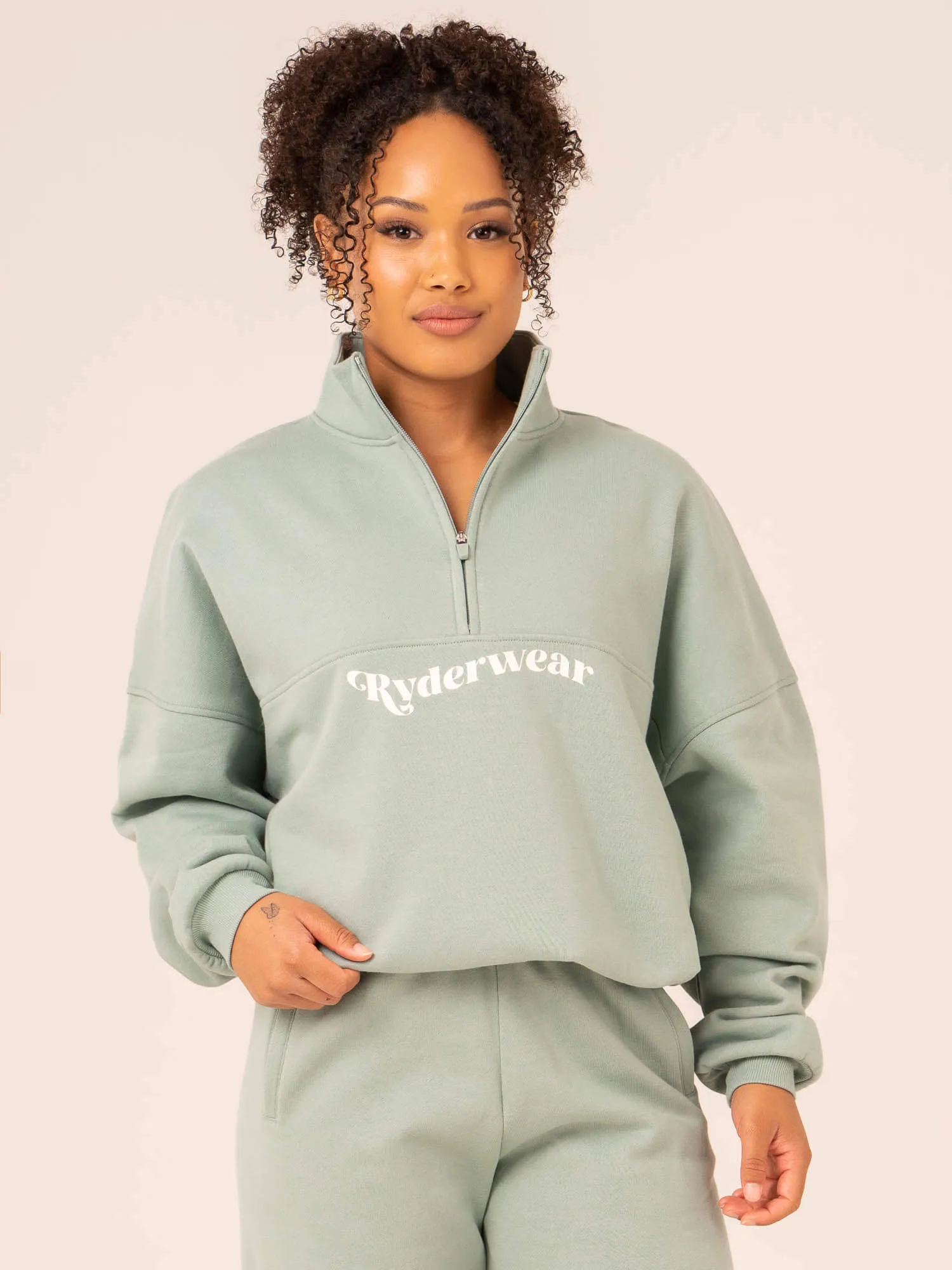 Reserve Half Zip Jumper - Pale Sage sold by Ryderwear product image thumbnail 5