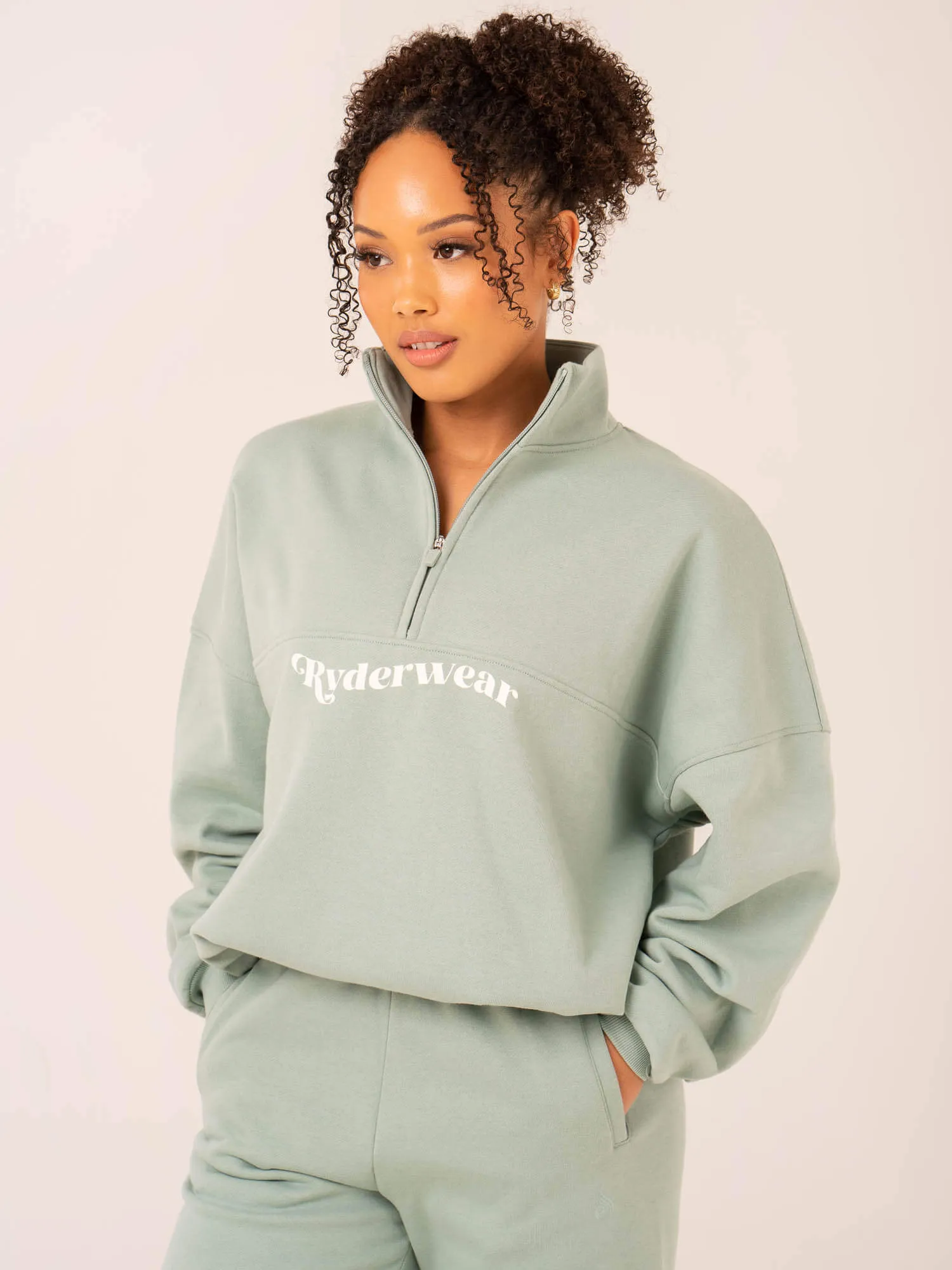 Reserve Half Zip Jumper - Pale Sage sold by Ryderwear product image thumbnail 3