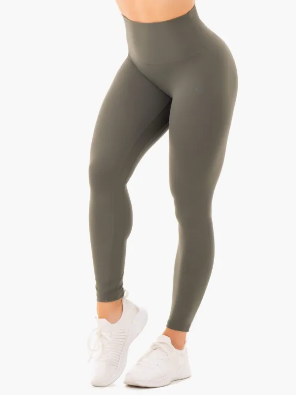 NKD High Waisted Leggings - Khaki sold by Ryderwear