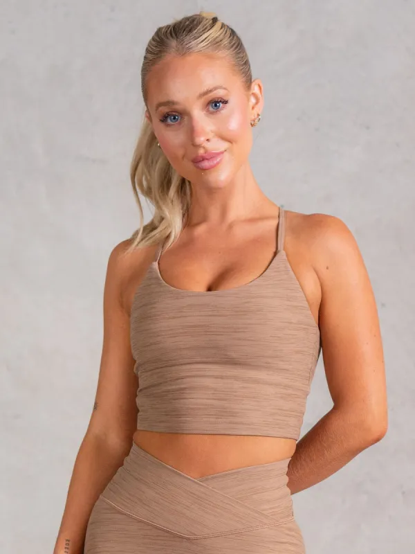 Icon Tank Bra - Mocha Marl sold by Ryderwear