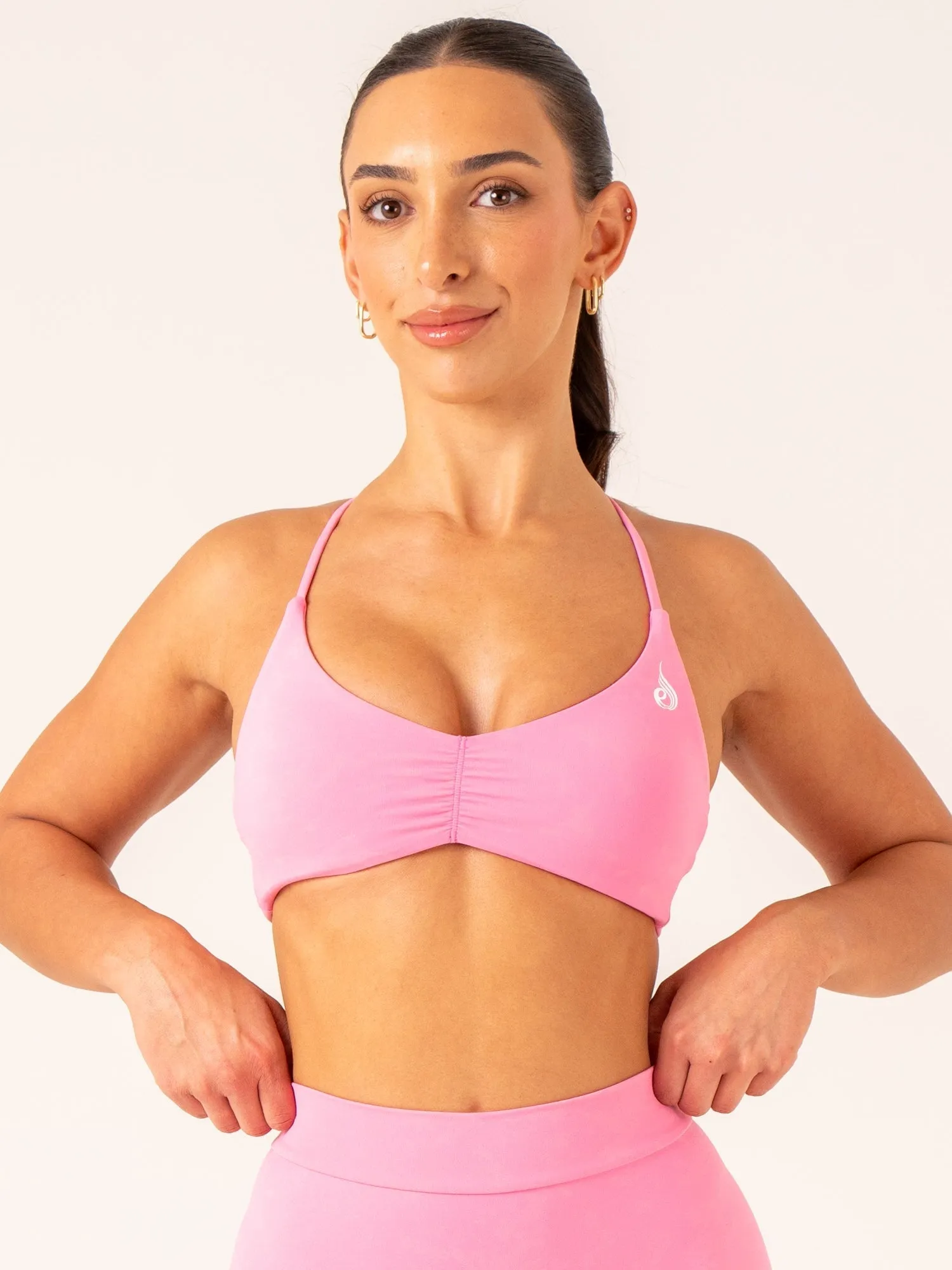 NKD Stonewash Sports Bra - Pink Stonewash sold by Ryderwear