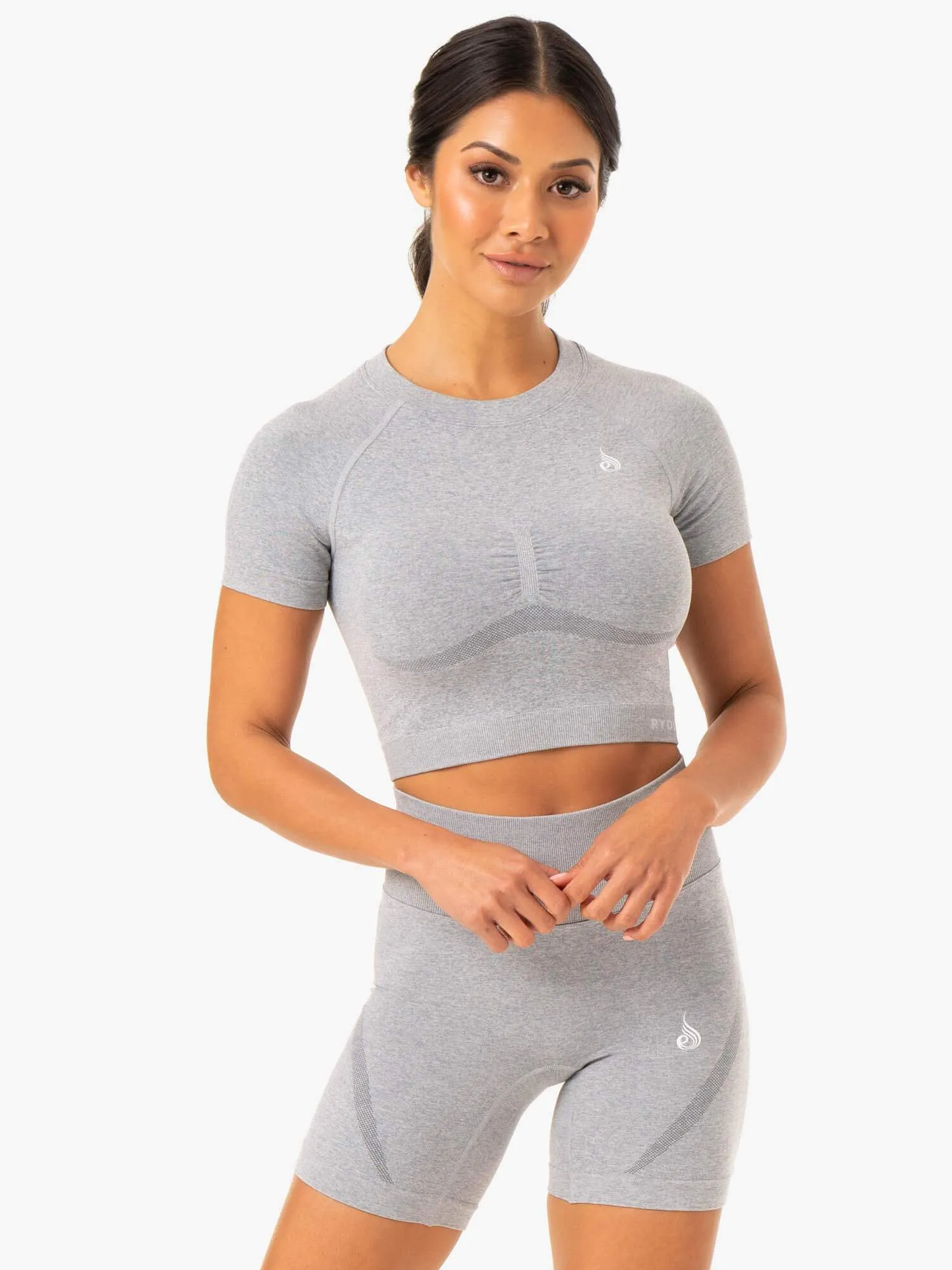 Staples Seamless T-Shirt - Grey Marl sold by Ryderwear product image thumbnail 3