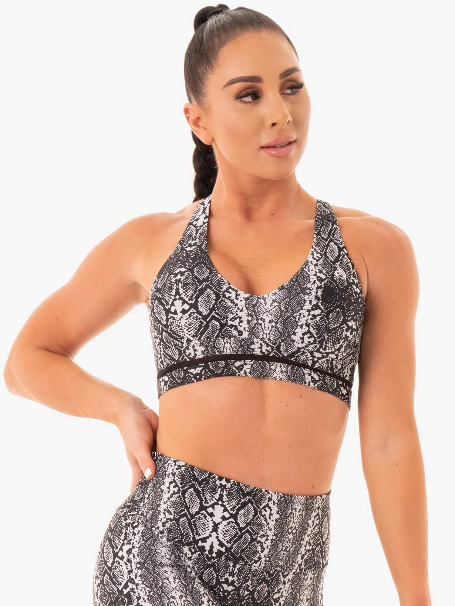 NEM X RW Sports Bra - White Snake sold by Ryderwear