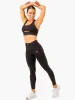 Vital High Waisted Scrunch Leggings - Black sold by Ryderwear