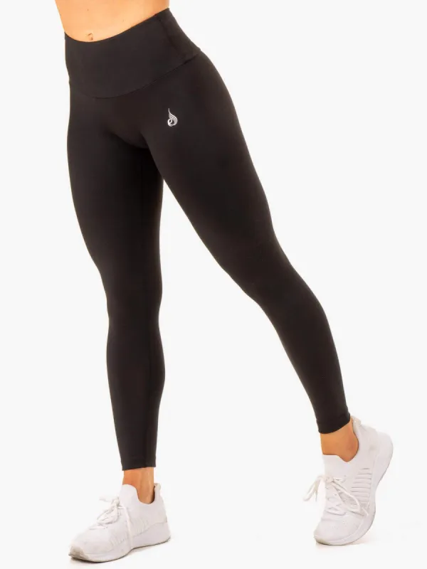 Vital High Waisted Scrunch Leggings - Black sold by Ryderwear