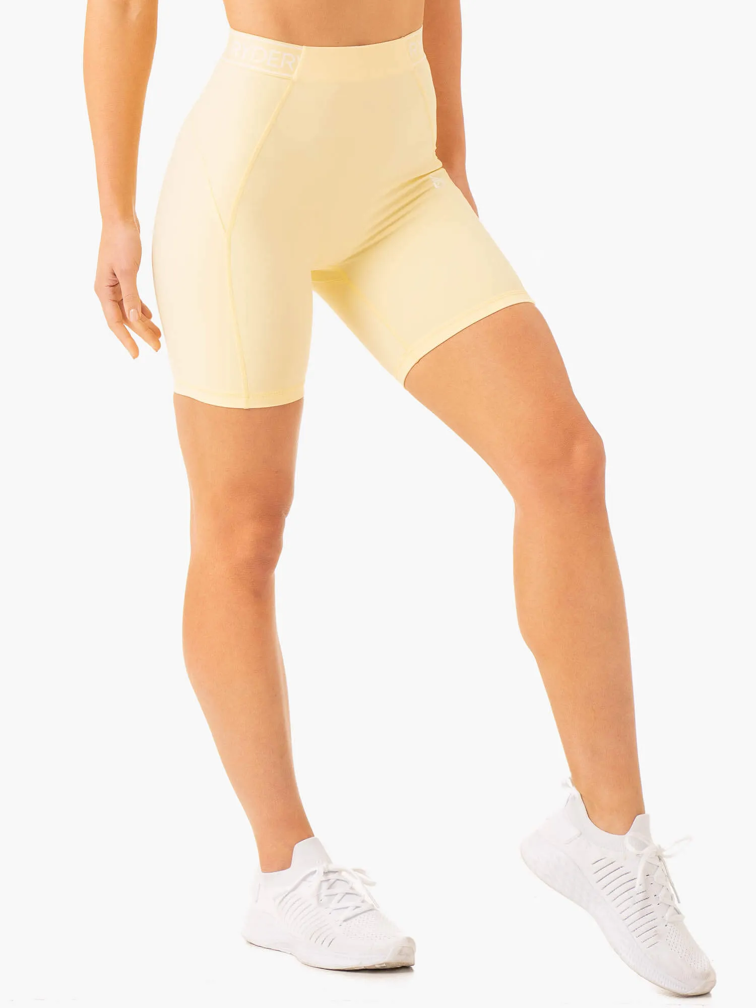 Level Up High Waisted Scrunch Shorts - Butter sold by Ryderwear product image thumbnail 2