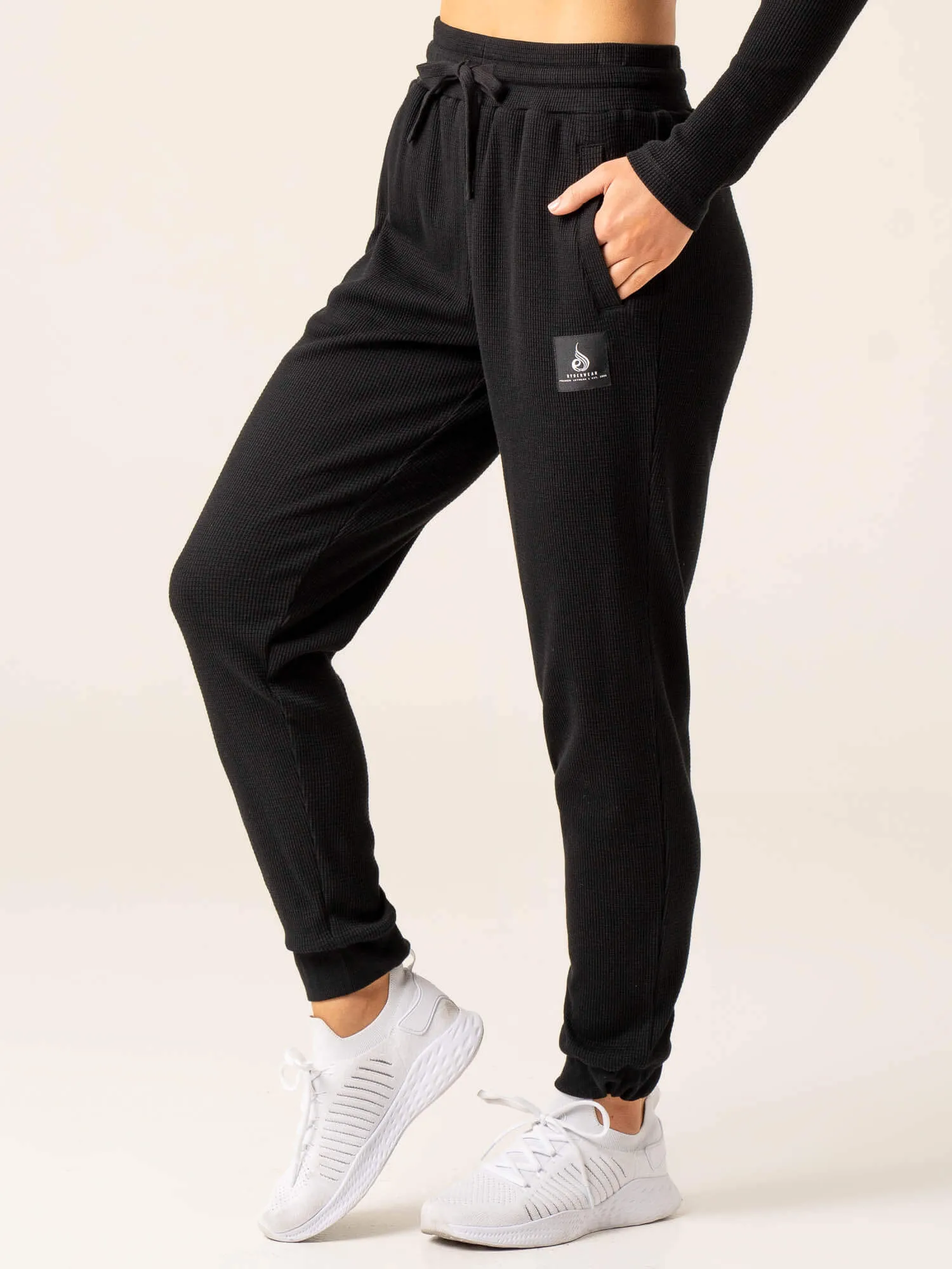 Women's Waffle Lounge Pants - Black sold by Ryderwear product image thumbnail 3