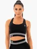 Freestyle Seamless Longline Sports Bra - Black sold by Ryderwear