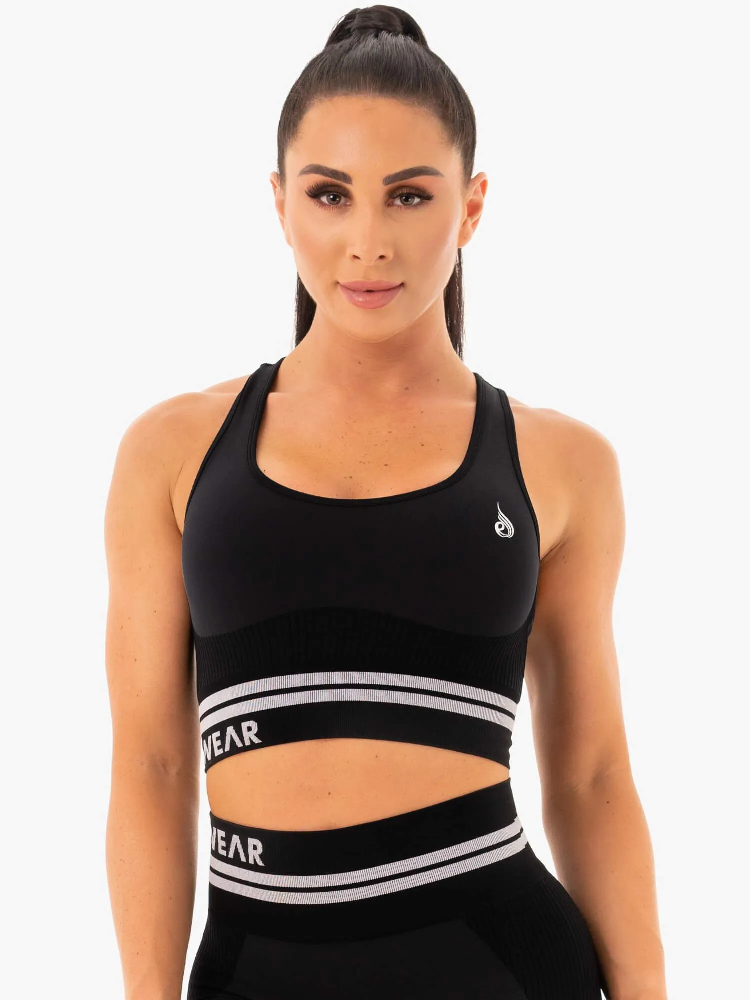 Freestyle Seamless Longline Sports Bra - Black sold by Ryderwear product image thumbnail 2