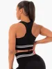 Freestyle Seamless Longline Sports Bra - Black sold by Ryderwear