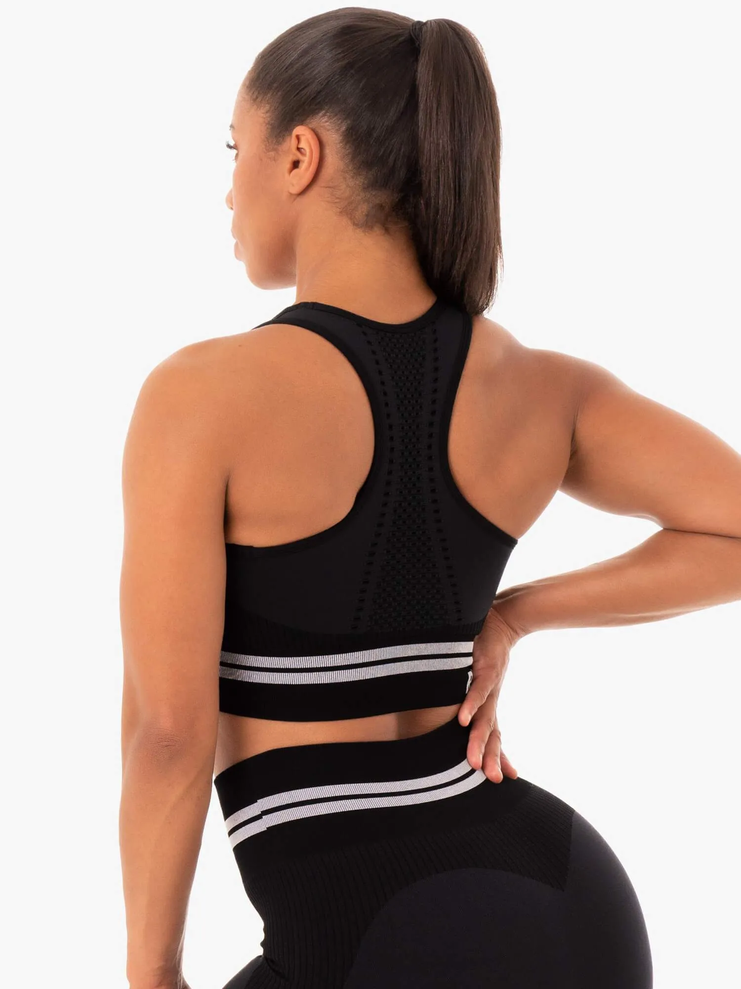 Freestyle Seamless Longline Sports Bra - Black sold by Ryderwear product image thumbnail 5