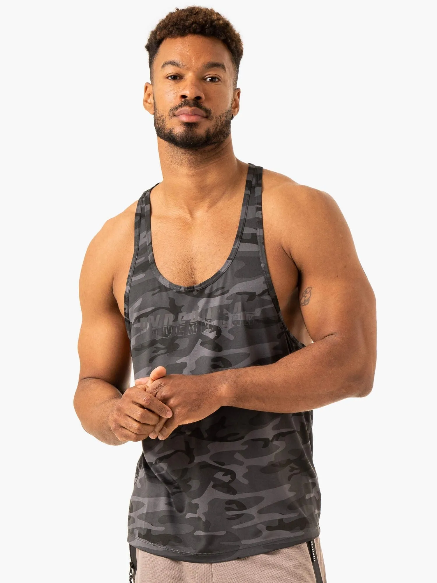 Overdrive Stringer T-Back - Black Camo sold by Ryderwear