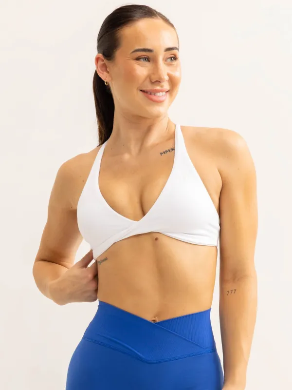 Activate Twist Sports Bra - White sold by Ryderwear