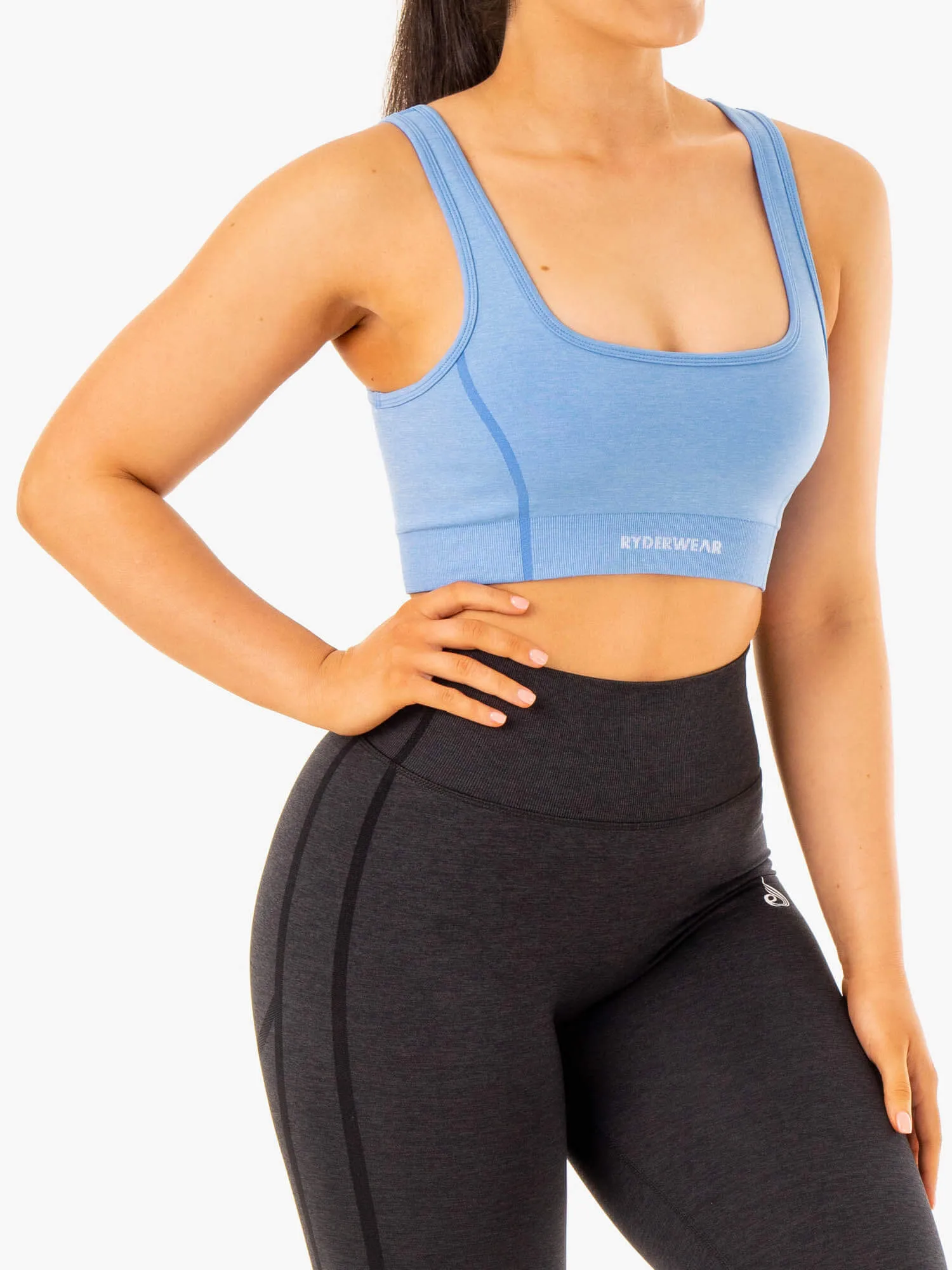 Enhance Seamless Sports Bra - Blue sold by Ryderwear product image thumbnail 3