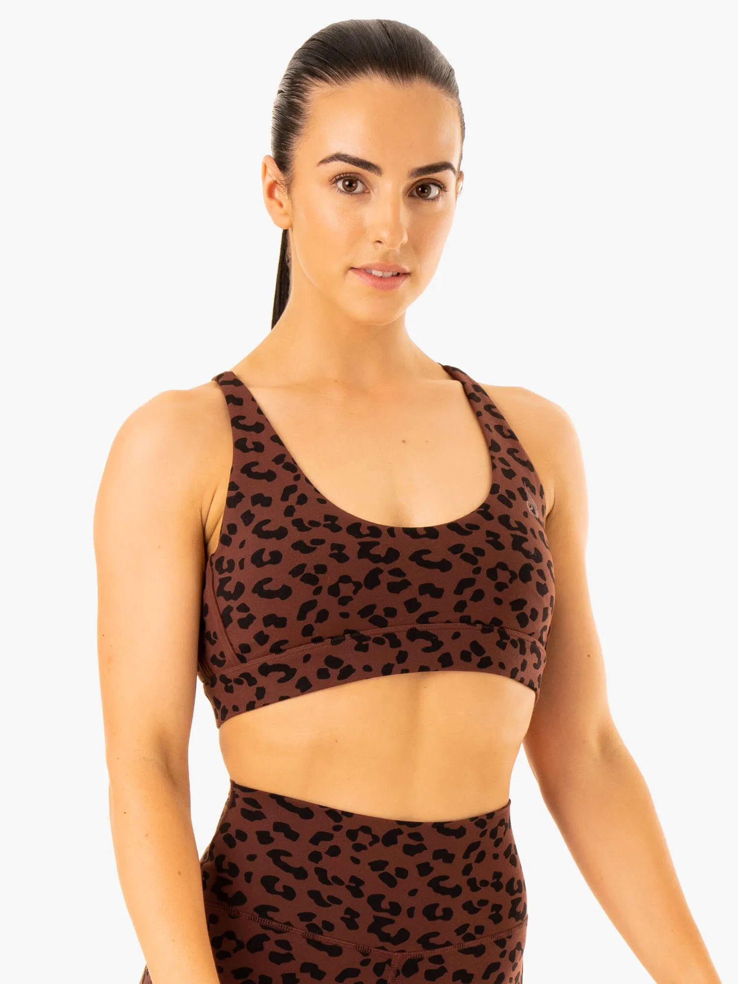 Evolution Sports Bra - Chocolate Leopard sold by Ryderwear product image thumbnail 3