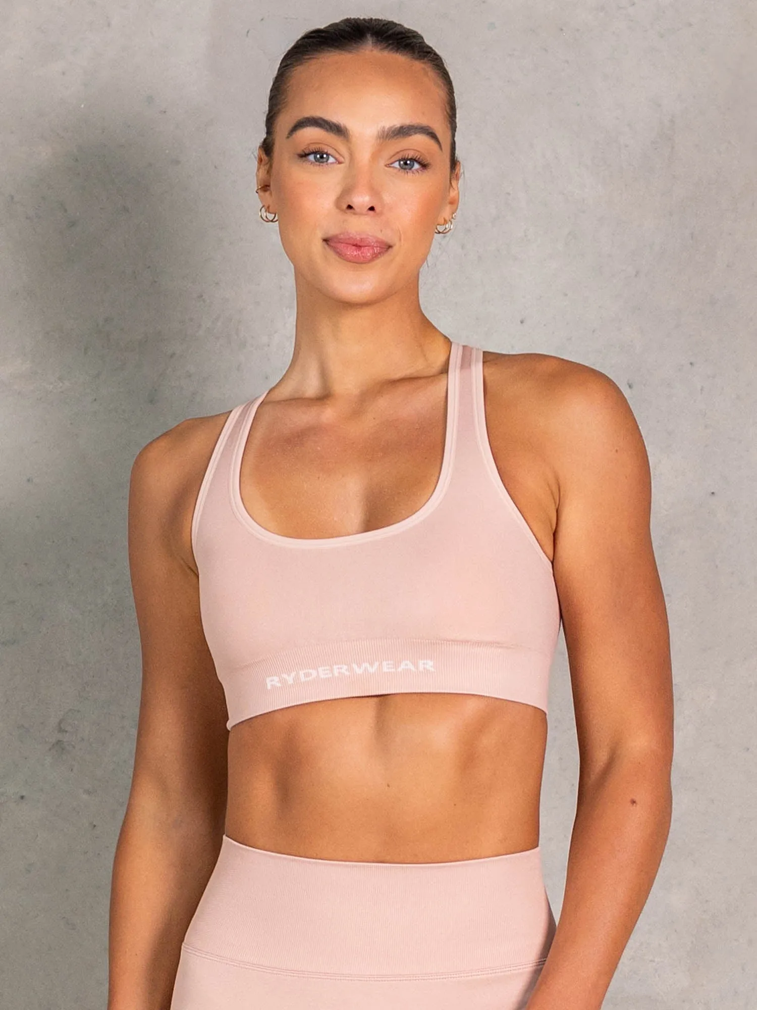 NRG Seamless Scoop Neck Sports Bra - Biscotti sold by Ryderwear product image thumbnail 3