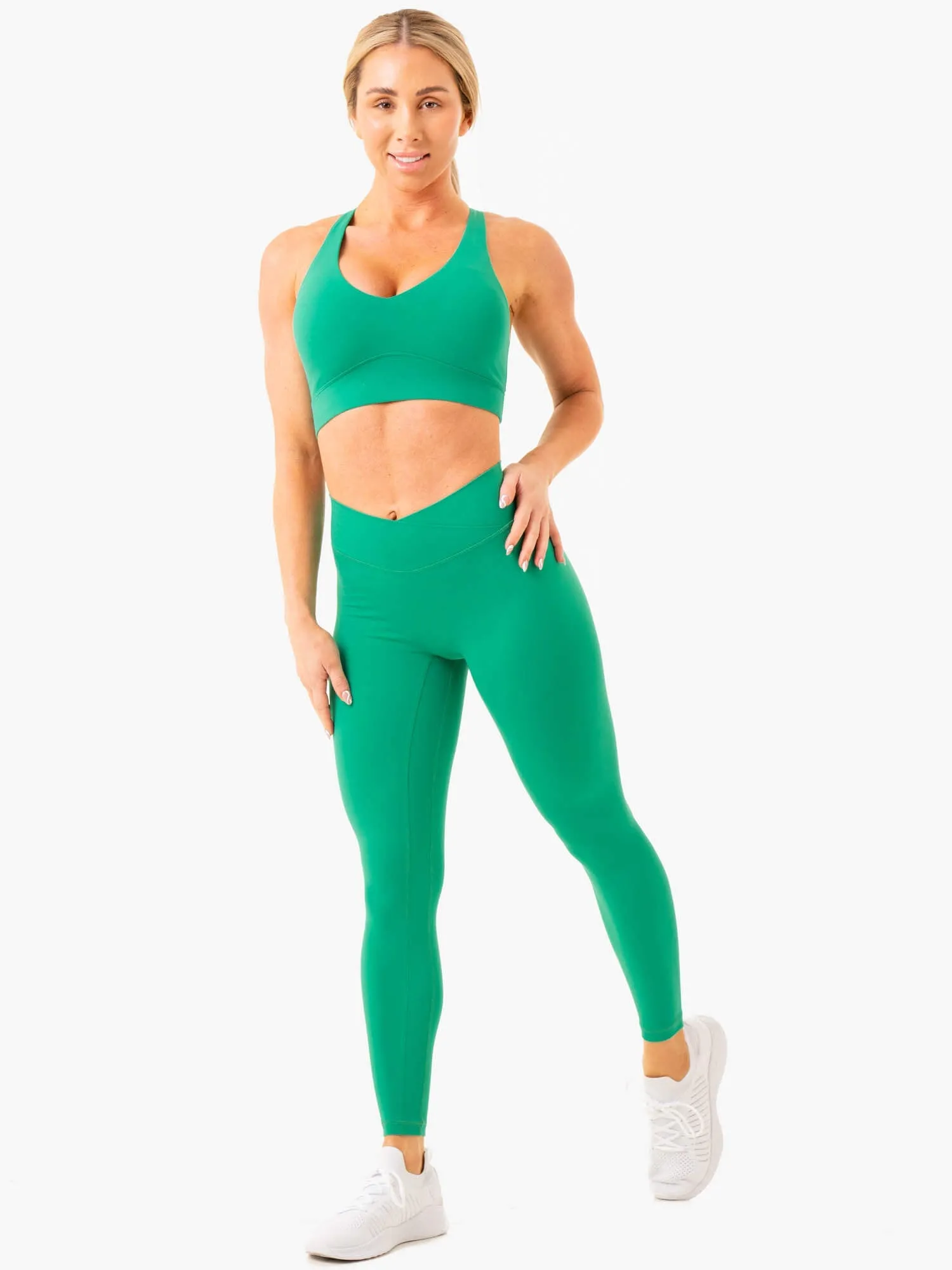 NKD Cross Over Sports Bra - Green sold by Ryderwear product image thumbnail 5