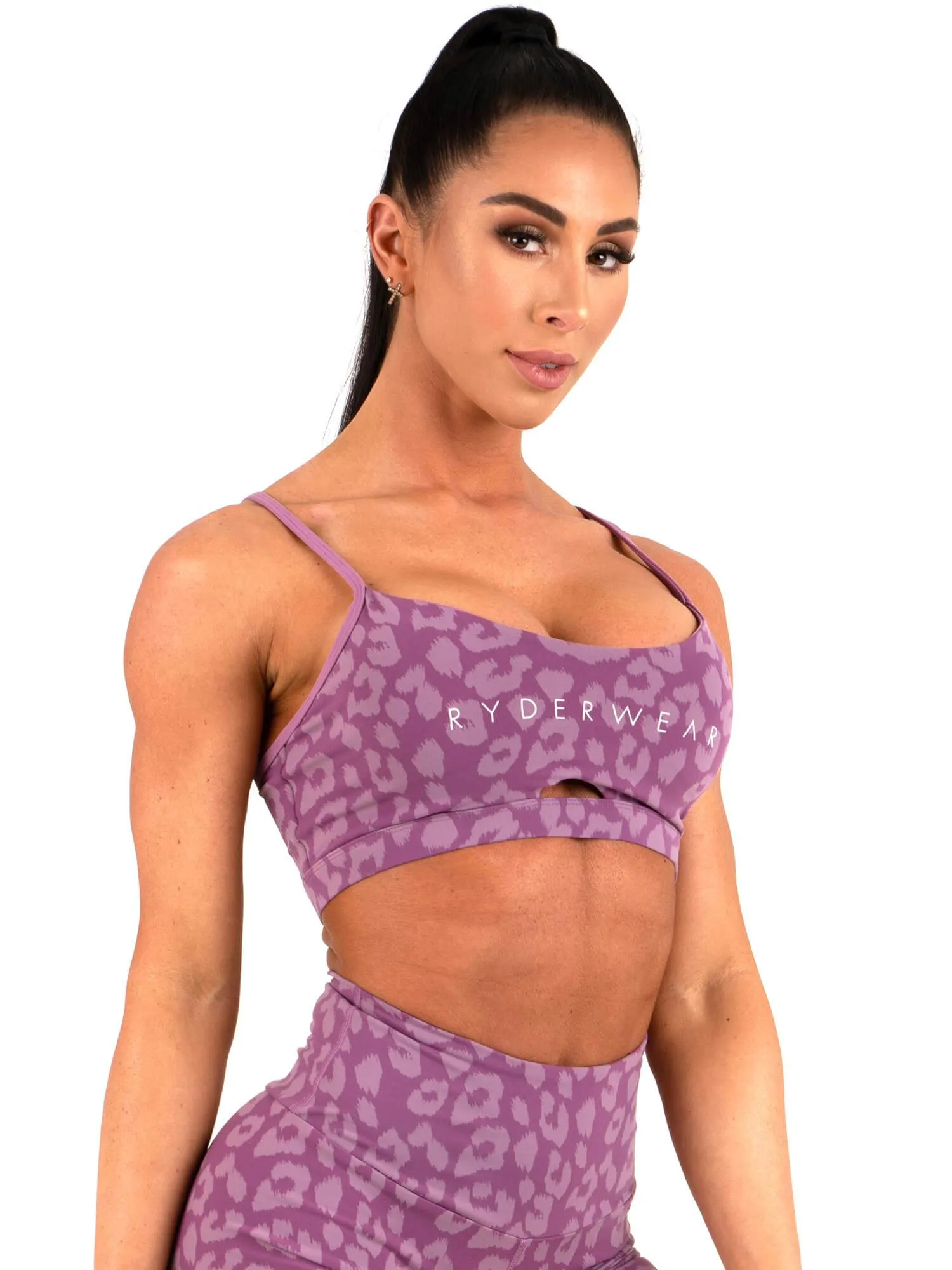 Animal Sports Bra - Leopard Purple sold by Ryderwear product image thumbnail 3