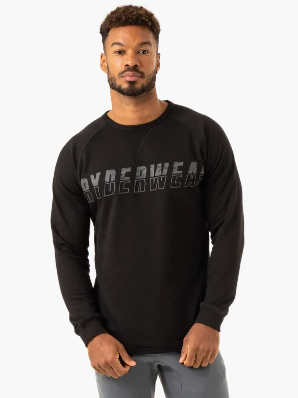 Overdrive Crew Neck - Black sold by Ryderwear