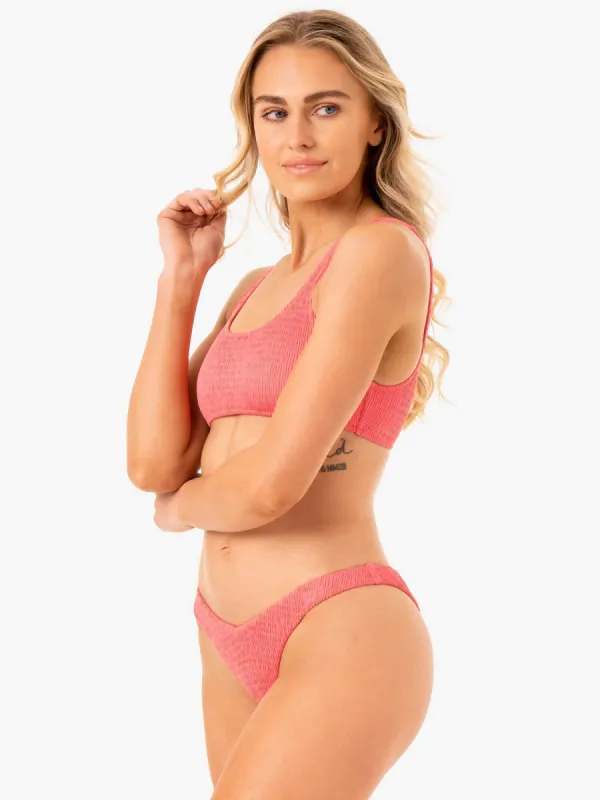 Paradise V Bikini Bottom - Coral sold by Ryderwear