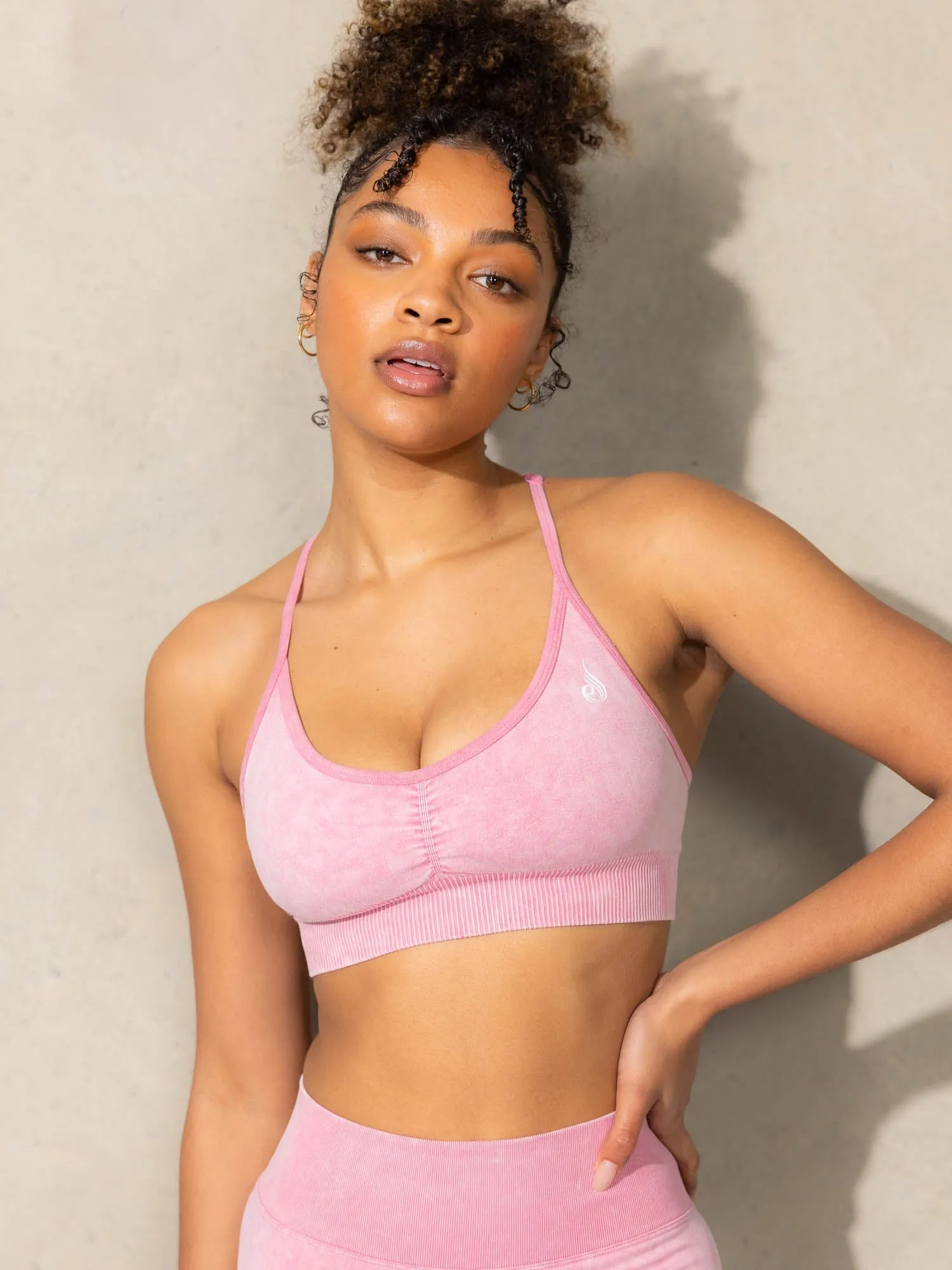 Stonewash Seamless Sports Bra - Pink Stonewash sold by Ryderwear product image thumbnail 3