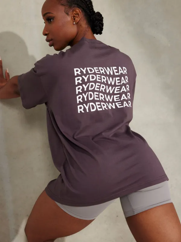 Embody Oversized T-Shirt - Plum sold by Ryderwear
