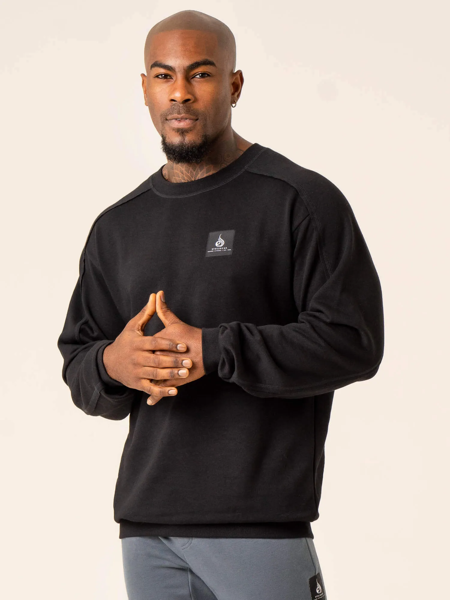 Dynamic Pullover Jumper - Black sold by Ryderwear