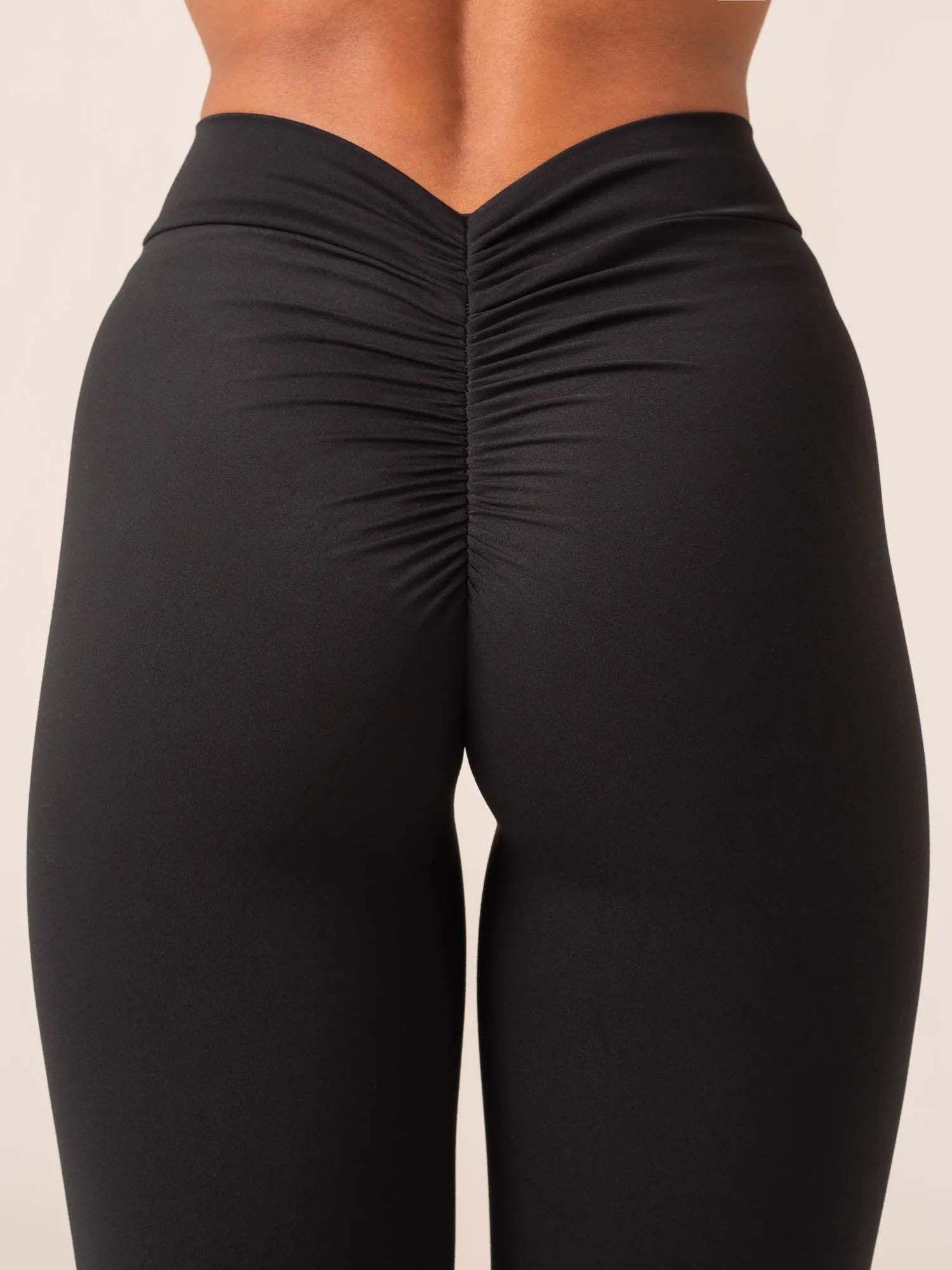 NKD V Scrunch Leggings - Black sold by Ryderwear product image thumbnail 2
