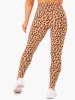 Hybrid Full Length Leggings - Tan Leopard sold by Ryderwear