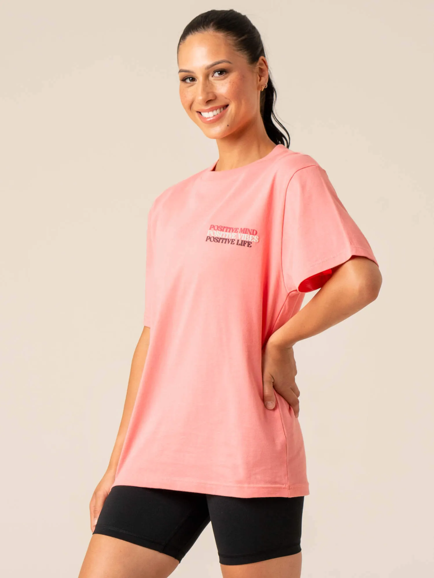 Positive Vibes T-Shirt - Pink sold by Ryderwear product image thumbnail 4