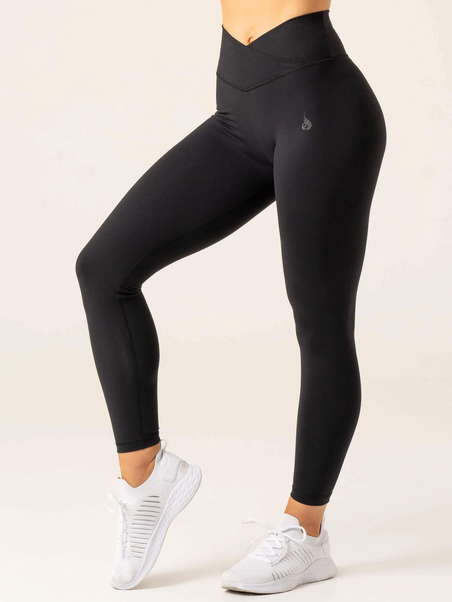 Momentum Cross Over Scrunch Leggings - Black sold by Ryderwear product image thumbnail 2