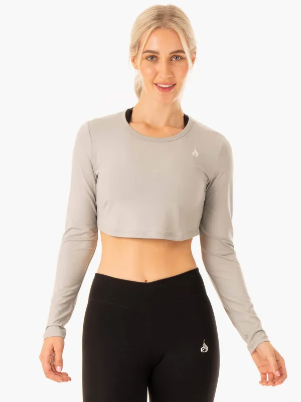 Revival Long Sleeve Mesh T-Shirt - Grey sold by Ryderwear