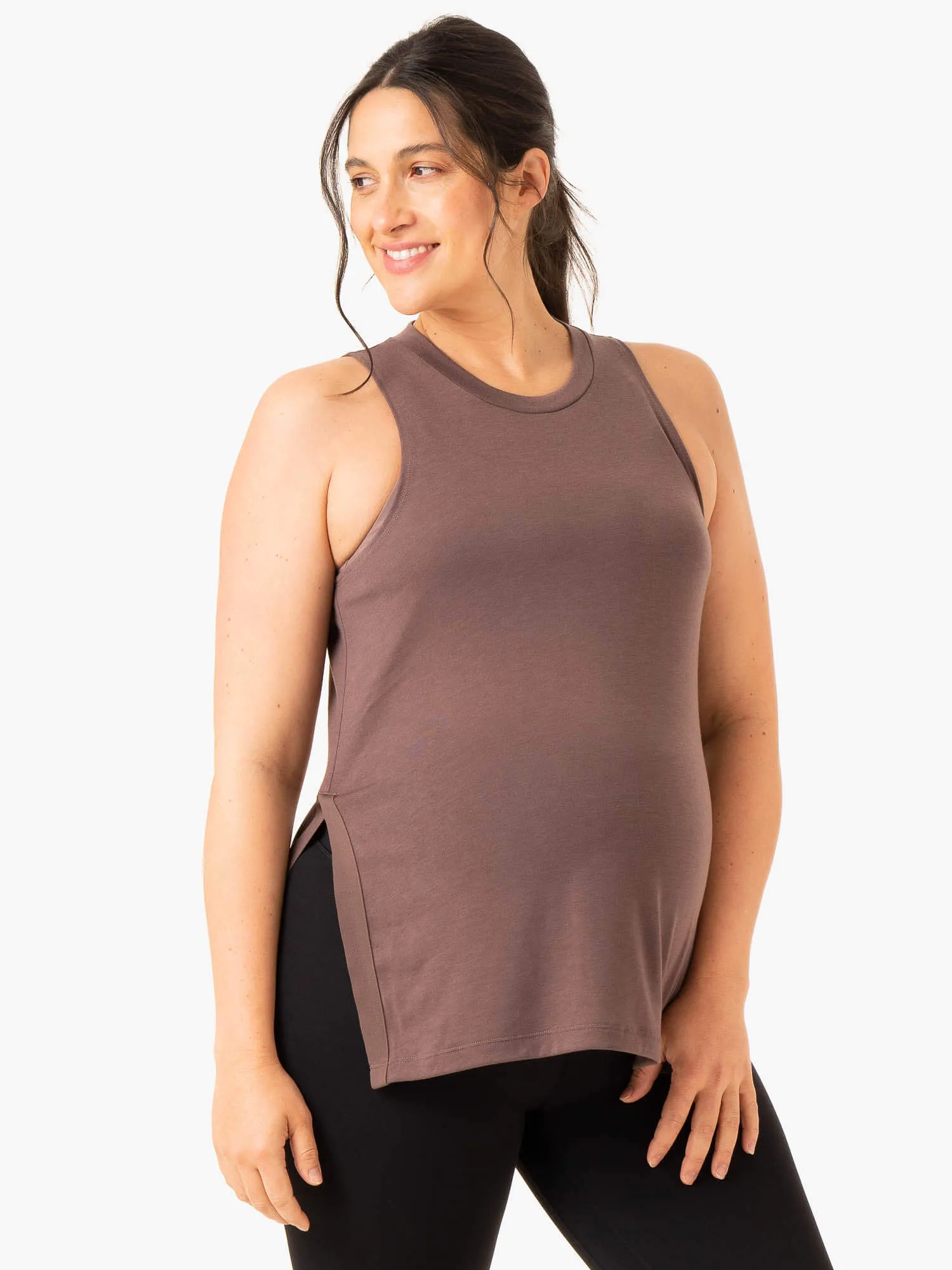 Active Bump Tank - Chocolate sold by Ryderwear