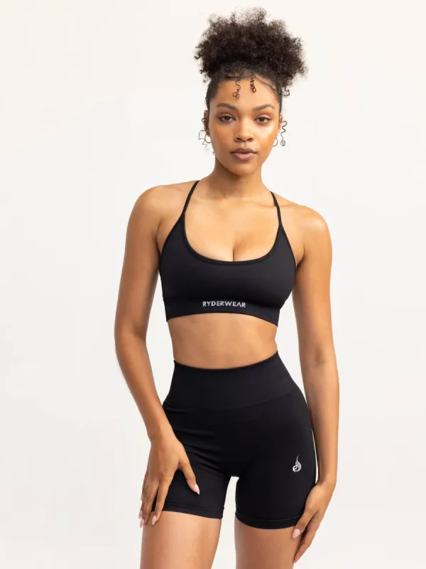 Lift 2.0 Seamless Sports Bra - Black sold by Ryderwear
