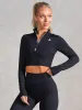 NKD Half Zip Long Sleeve Top - Black sold by Ryderwear
