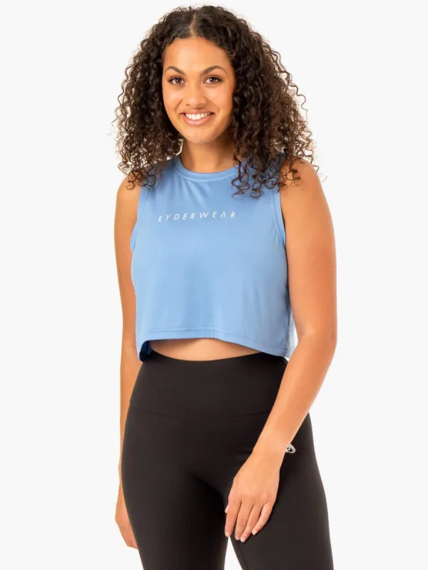 Hybrid Muscle Tank - Sky Blue sold by Ryderwear