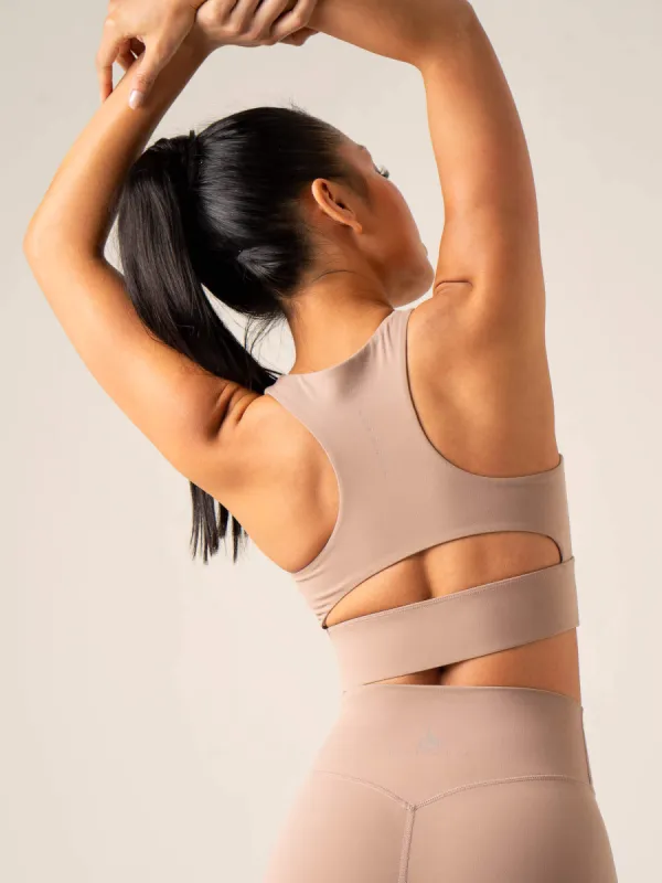 NKD Arch Sports Bra - Taupe sold by Ryderwear