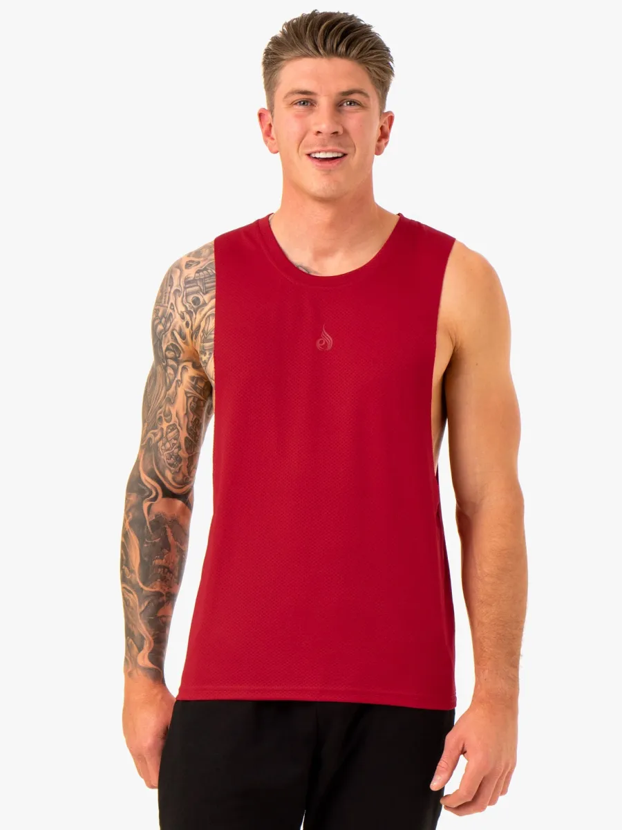 Enhance Baller Tank - Burgundy sold by Ryderwear