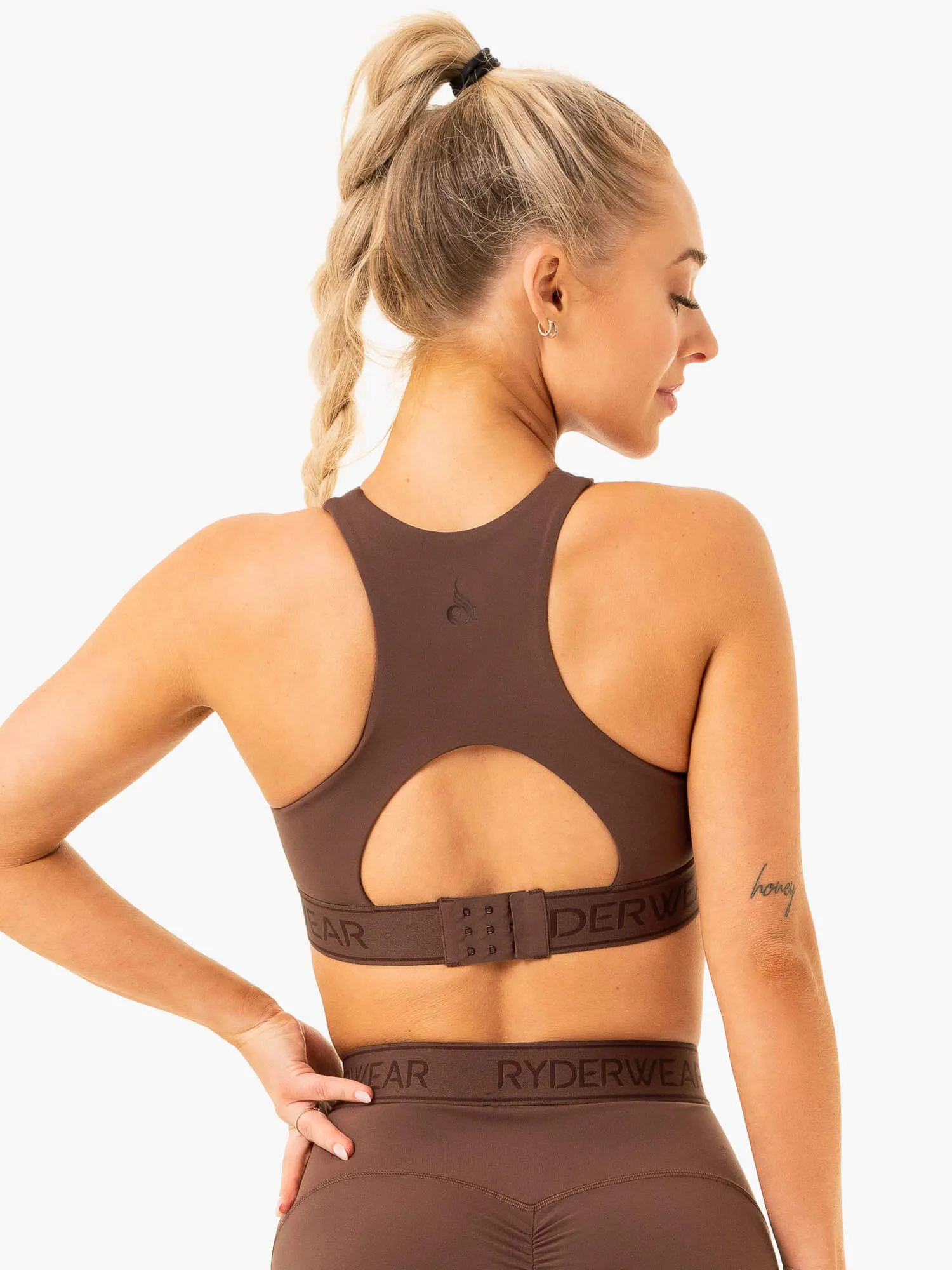Level Up High Impact Sports Bra - Chocolate sold by Ryderwear product image thumbnail 3