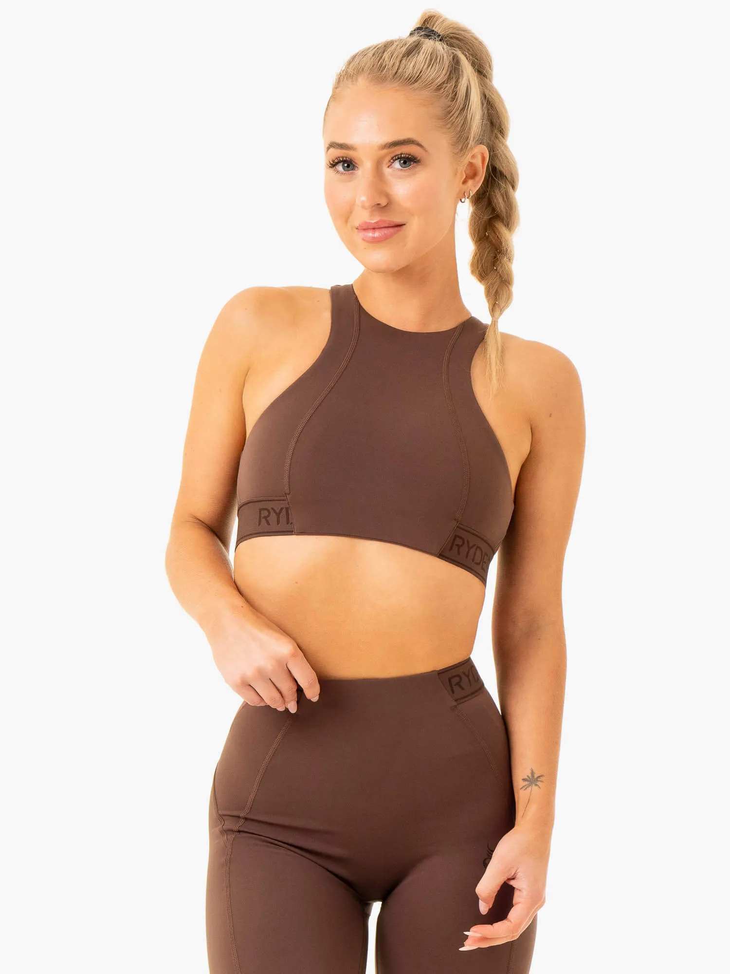 Level Up High Impact Sports Bra - Chocolate sold by Ryderwear product image thumbnail 2