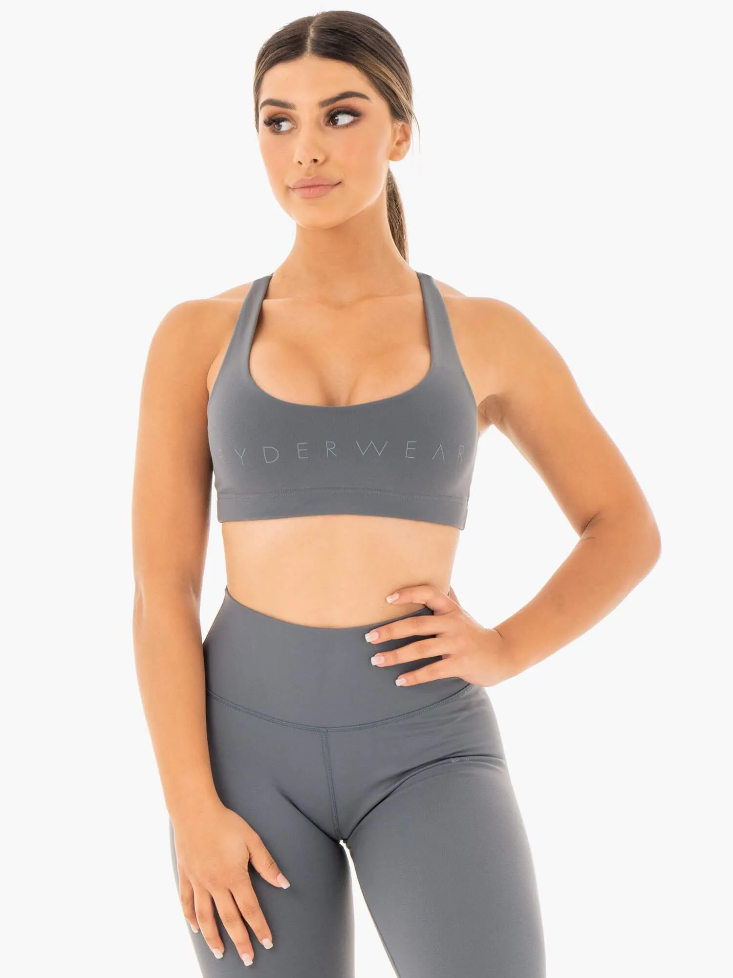 Motion Sports Bra - Charcoal sold by Ryderwear