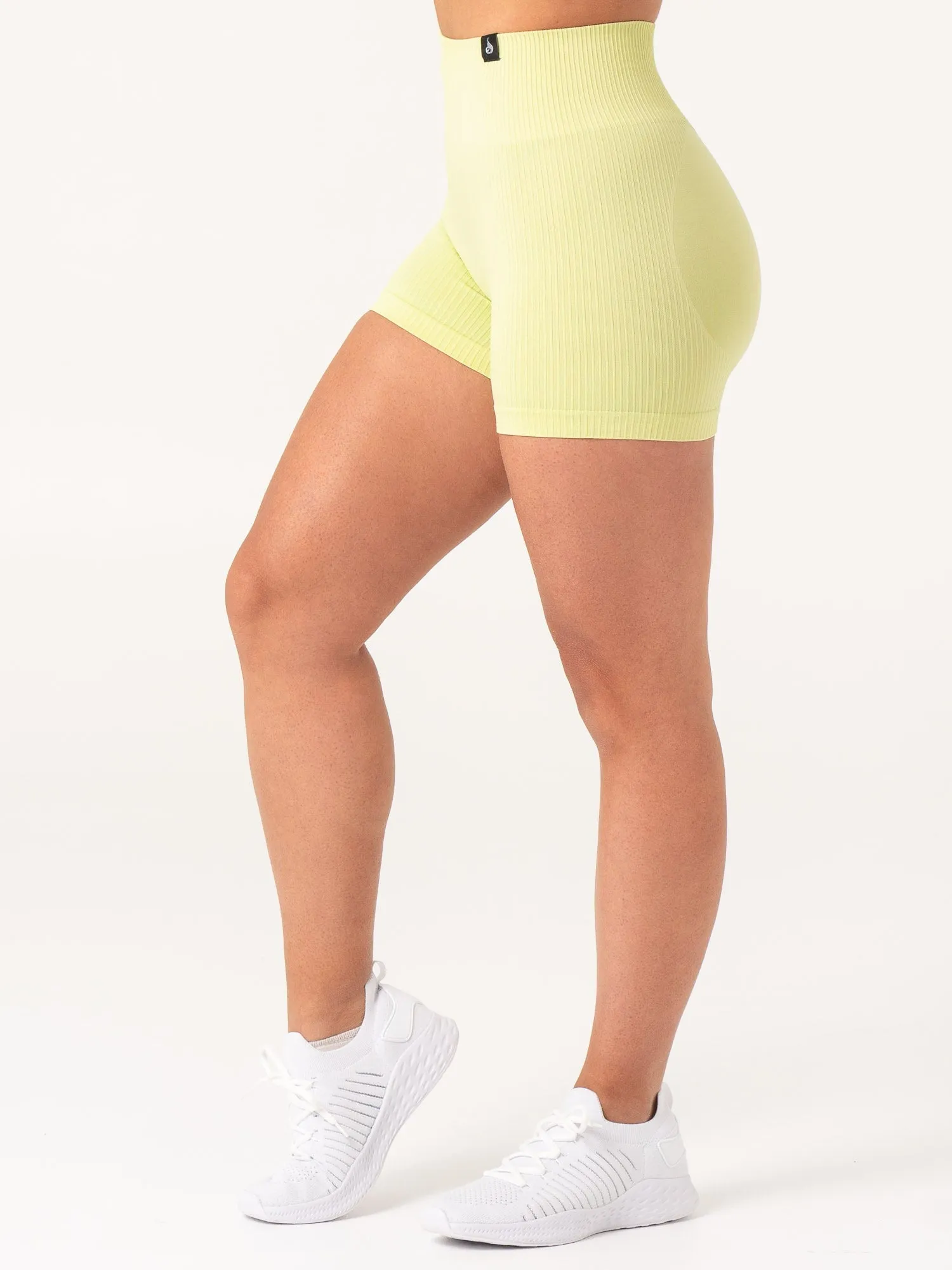 Rib Scrunch Seamless Shorts - Lime sold by Ryderwear product image thumbnail 2