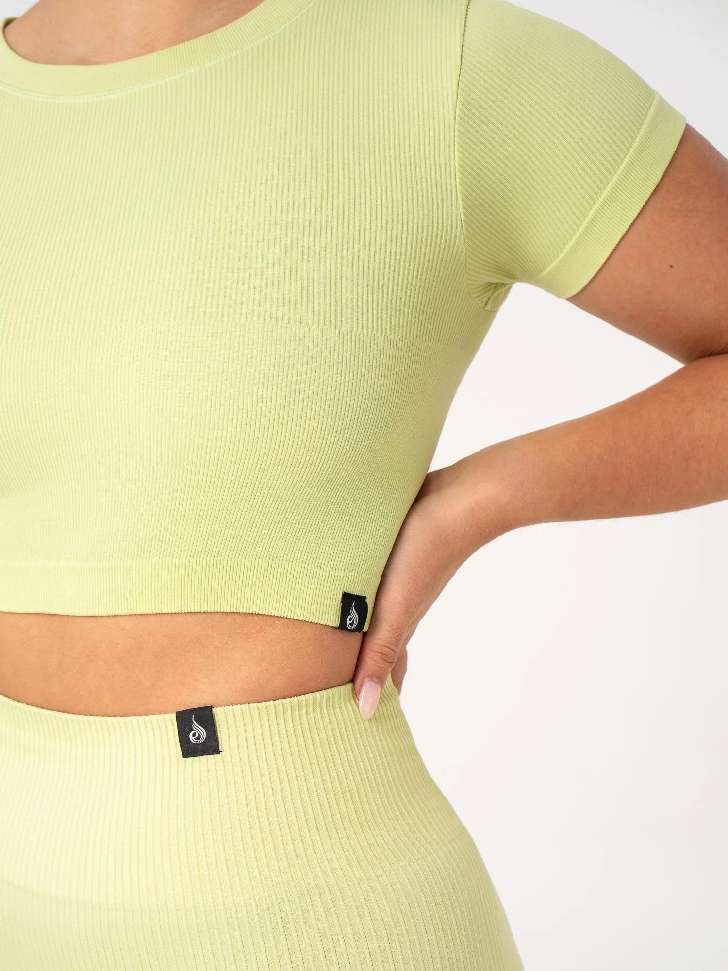 Rib Seamless T-Shirt - Lime sold by Ryderwear product image thumbnail 4