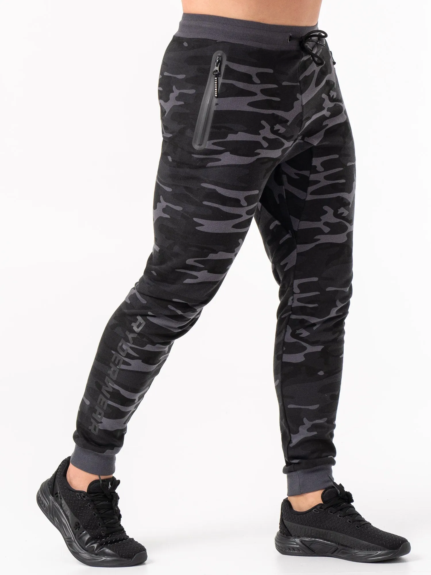 Energy Track Pants - Black Camo sold by Ryderwear