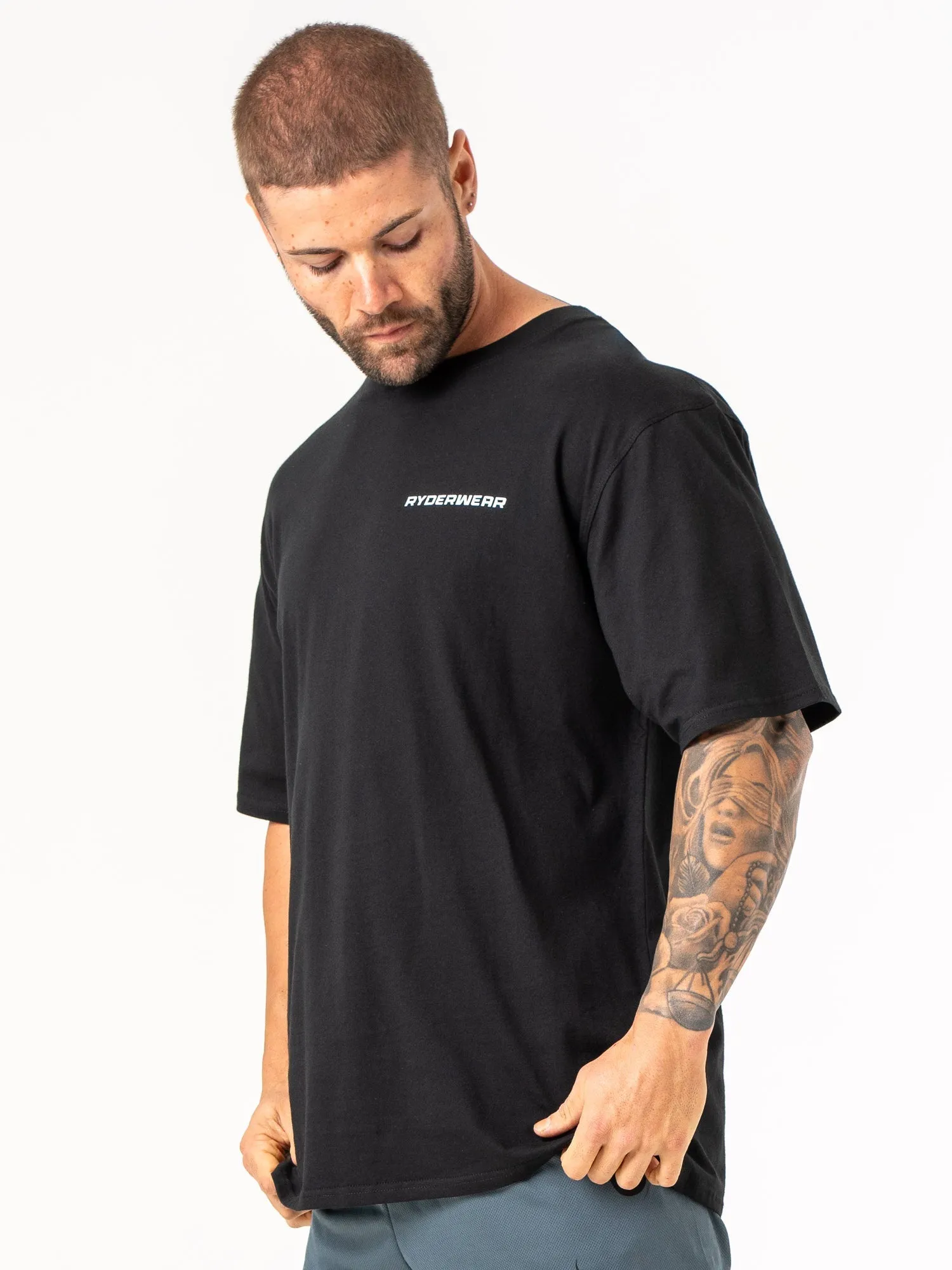 Energy Oversized T-Shirt - Black sold by Ryderwear product image thumbnail 2