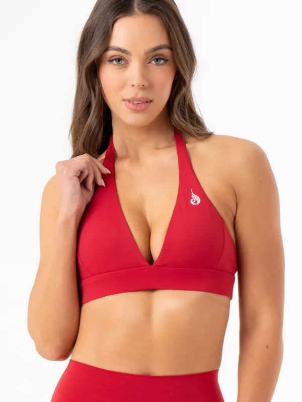 NKD Halter Bra - Cherry Red sold by Ryderwear