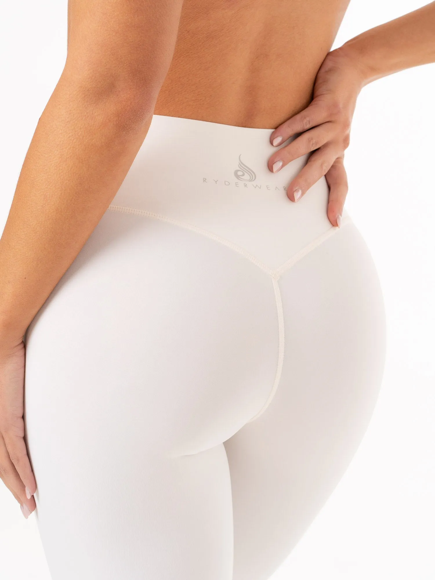 NKD High Waisted Leggings - Ivory sold by Ryderwear product image thumbnail 5