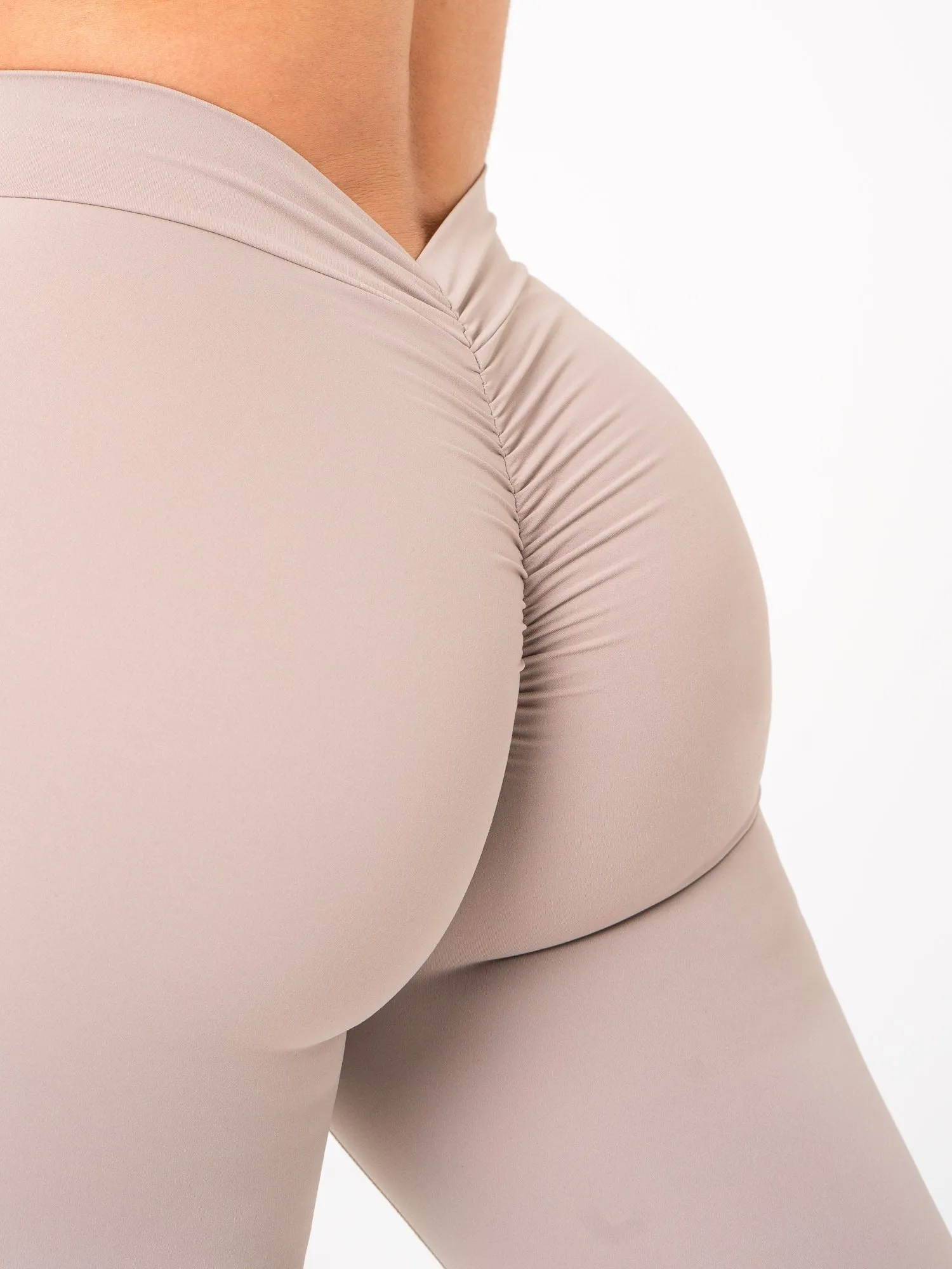 NKD V Scrunch Leggings - Taupe sold by Ryderwear product image thumbnail 5